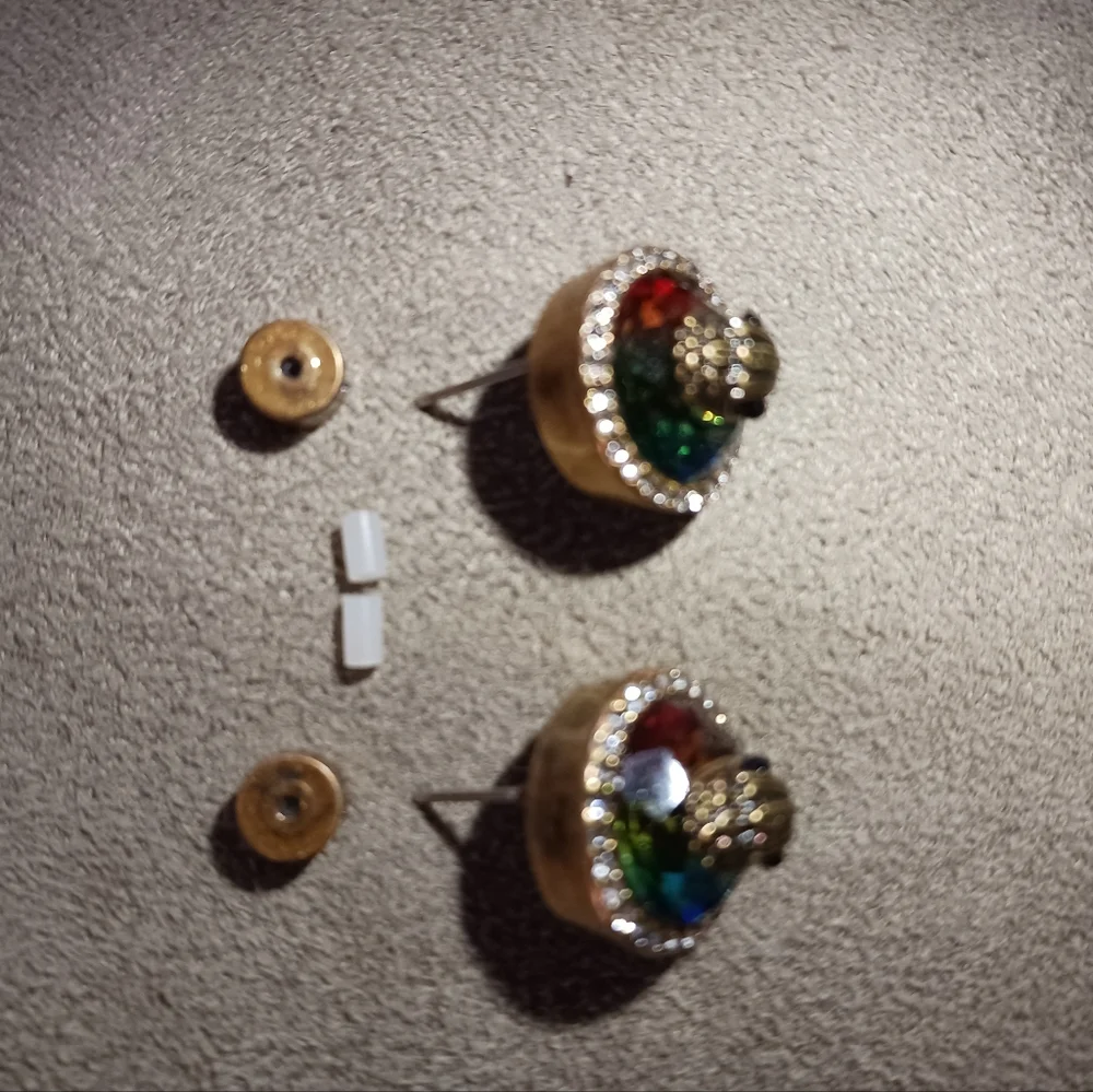 Kurt Geiger London Multi Colored Gold Earrings - Picture 5 of 6